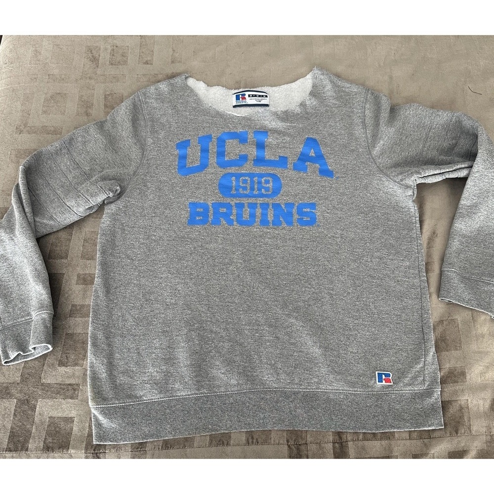 UCLA Bruins Sweatshirt Mens Medium Gray NCAA Russell‎ Athletic 1919 Pullover